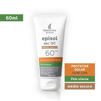 Protetor Solar Mantecorp Episol Sec Oc FPS 60 Médio Escuro
