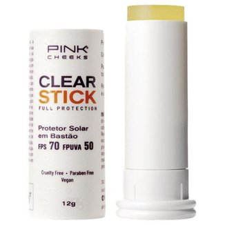 Protetor Solar Transparente FPS70 Pink Cheeks – Clear Stick 12g