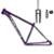 Quadro Aro 29 Nero 5 Garfo Trava no Ombro GTA Cabeamento Interno Alúminio Roxo - Roxo