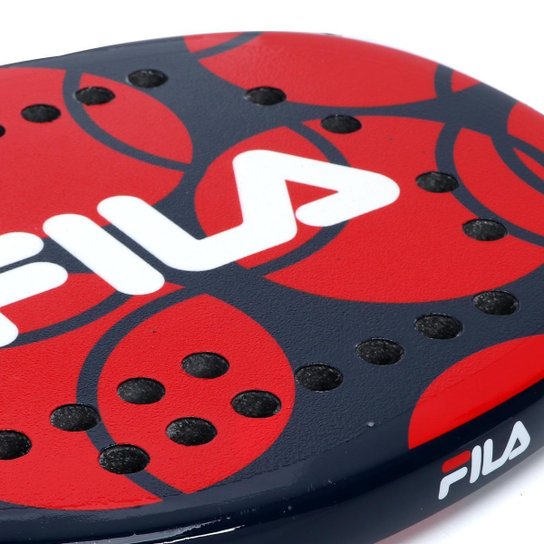 Raquete de Beach Tennis Fila Vision Carbon Marinho e Vermelho