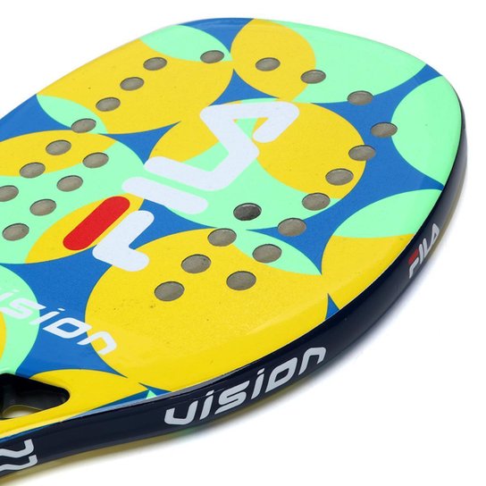 Raquete de Beach Tennis Fila Vision Glass Verde e Amarelo