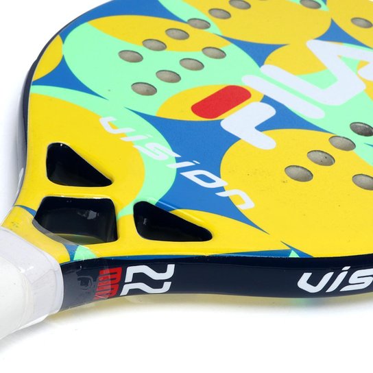 Raquete de Beach Tennis Fila Vision Glass Verde e Amarelo