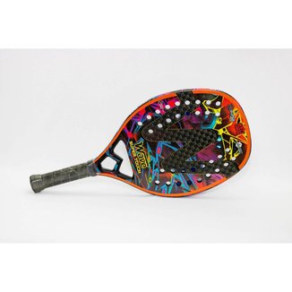 Raquete de Beach Tennis Super Touch 12K Preto e Amarelo- Wave