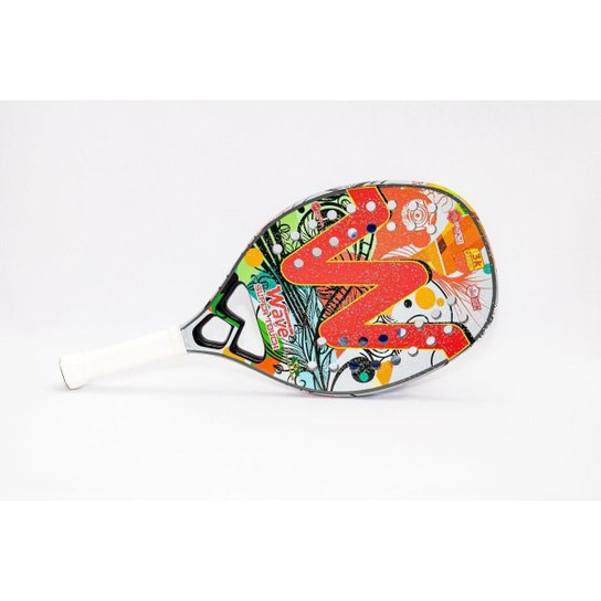 Raquete de Beach Tennis Super Touch 3K Vermelho e Cinza - Wave
