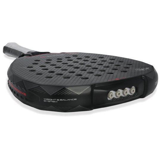 Raquete De Padel Adidas Metalbone Hrd+ 3.4 Preta Cinza e Vermelha