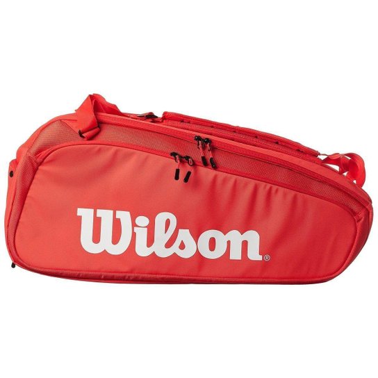 Raqueteira Wilson Esp Team X6 Unissex - Cinza/Azul UN