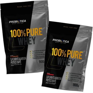 REFIL WHEY 100% PURE CONCENTRADO 900G - PROBIOTICA