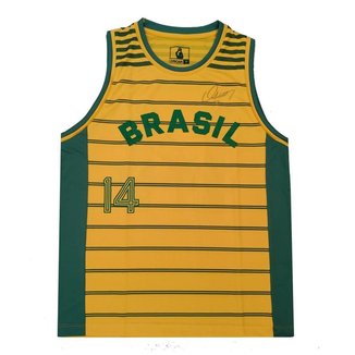 Regata Basquete Brasil Oscar Schimdt 14 Pan 87 Licenciado Braziline