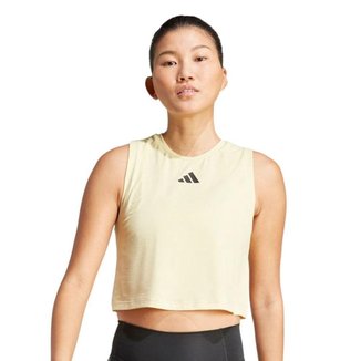 Regata Cropped Adidas Power Boxy Feminina - Amarelo PP