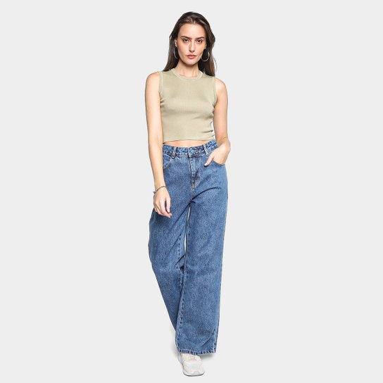 Regata Cropped Hering Casual Feminina