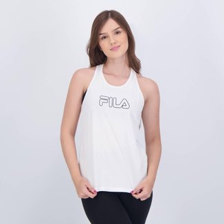 Regata Fila Basic II Feminina Preta e Branca