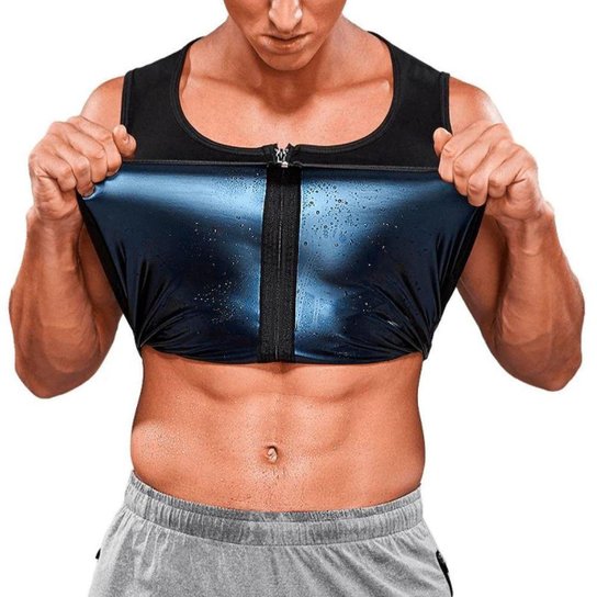 Regata Modeladora Cinta Térmica com Efeito Sauna com Zíper Cor:;Gênero:Masculino;Tamanho:G