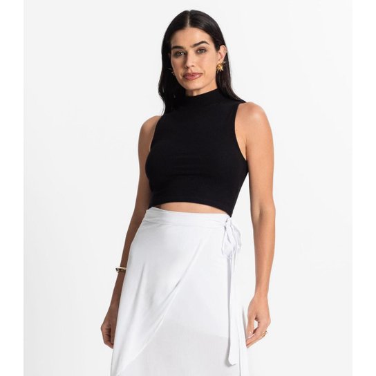 Regata Select Gola Alta Canelada Feminina