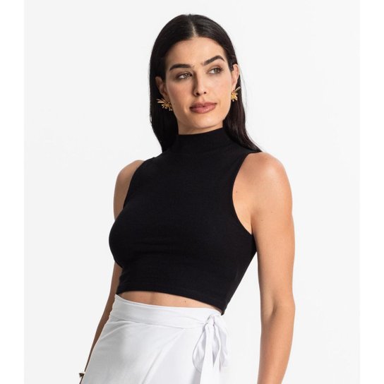 Regata Select Gola Alta Canelada Feminina