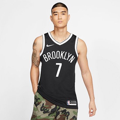 NIKE × NBA / ボトム/S/ナイロン/BLK/CZ1802-010 Regata Swingman NBA Brooklyn Nets - nº 7 Durant - Jersey Road Nike