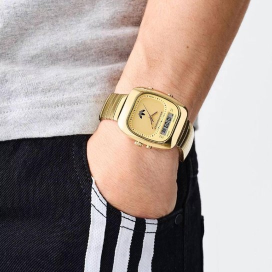 Relógio Adidas Retro Wave Three AOSY25014 Dourado