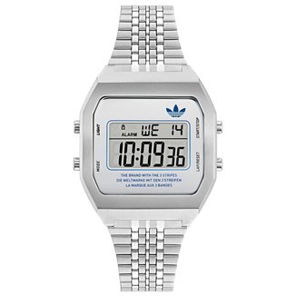 Relógio Adidas Street Digital Two AOST23554 Prata