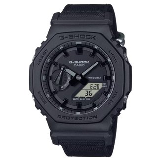 Relógio Casio G-SHOCK GA-2100BCE-1ADR Carbon Core Guard Pulseira em Cordura