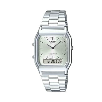 Relógio Casio Vintage Prata Unissex AQ-230A-7AMQYDF-SC