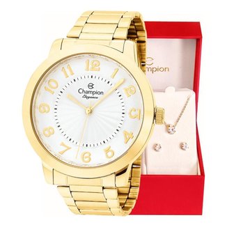 Relógio Champion Analógico CN25118W Feminino + Semijóia