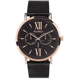 Relógio feminino euro multi glow preto EU6P29AHG/5P