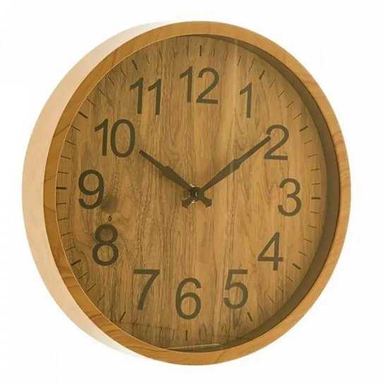 RELÓGIO GRANDE JOLITEX WOOD PLASTICO 1540