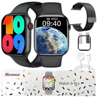 Relógio Inteligente Smart Watch W29 Pro Lançamento Series 9 Kit C/Pulseira e Pelicula Extra C/Nf