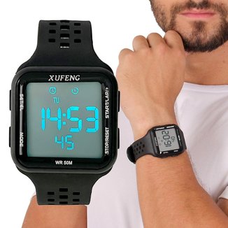 Relógio Masculino Digital Academia Resistente Água Esportivo Xufeng Quadrado