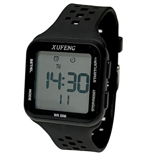 Relógio Masculino Digital Academia Resistente Água Esportivo Xufeng Quadrado