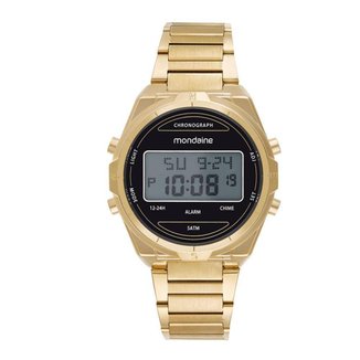 Relógio Masculino Digital Dourado Mondaine