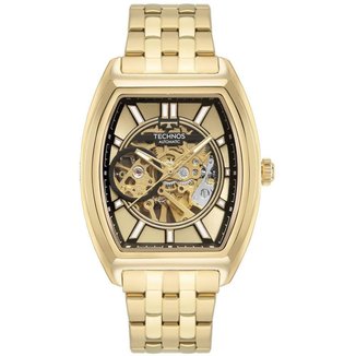 RELOGIO MASCULINO DOURADO AUTOMATICO TECHNOS G3265AC/1D