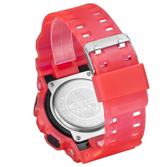 Relógio Masculino Relógio Weide AnaDigi WA3J8004 Vermelho e Preto