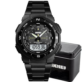 Relógio Masculino Skmei 1370 Anadigital Esporte Luxo Casual