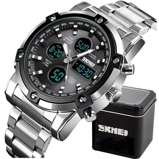 Relógio Masculino Skmei 1389 Á Prova D'água 30m Digital Esportivo Luxo