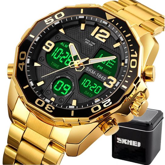 Relógio Masculino Skmei 1649 Anadigital Esporte Casual Luxo