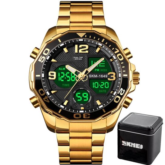 Relógio Masculino Skmei 1649 Anadigital Esporte Casual Luxo