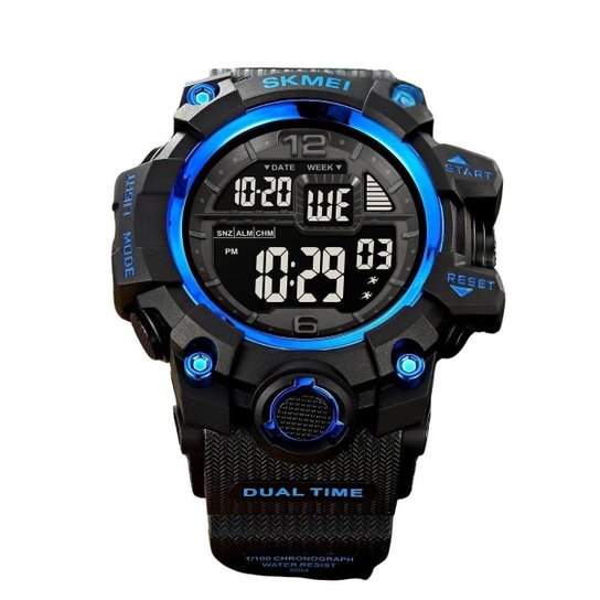 Relógio Masculino Skmei Digital 2245 Preto e Azul
