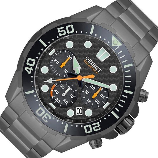 Relógio Masculino Solar Tech Orient Preto MYSSC016 G1GX