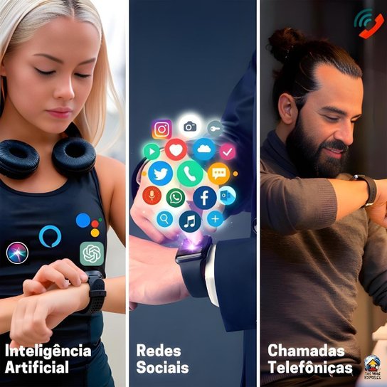 Relógio Microwear Smart Watch W10 Tela Oled ChatGpt Serie 10 Nfc Gps Unissex