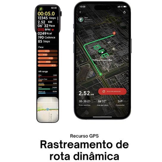 Relógio Microwear Smart Watch W10 Tela Oled ChatGpt Serie 10 Nfc Gps Unissex