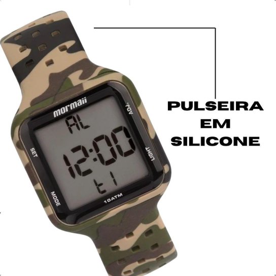 Relógio Mormaii Unissex Digital MO6600 Pulseira Silicone