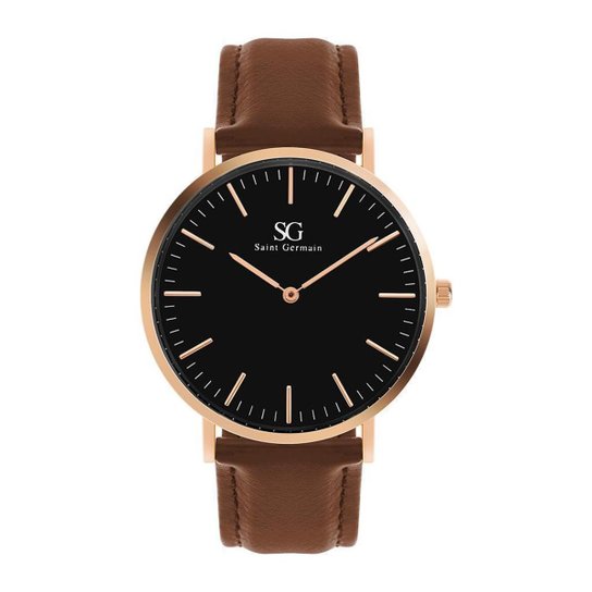 Relógio Saint Germain Brand Bronx Black Rosé Gold 40Mm Masculino
