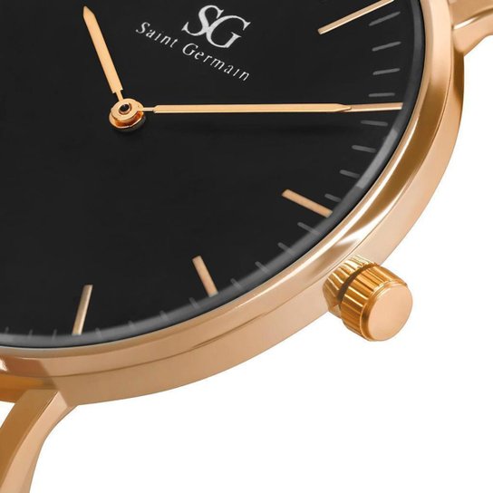 Relógio Saint Germain Brand Bronx Black Rosé Gold 40Mm Masculino