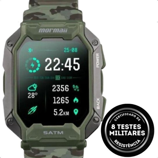 Relógio Smartwatch Mormaii Resistente 5ATm