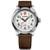 Relógio Suíço Wenger Terragraph Mostrador Branco Pulseira Couro Marrom 01.0541.120 - Branco