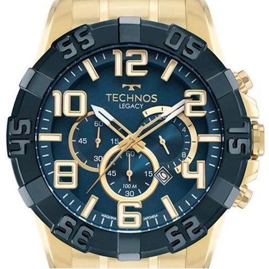 Relógio Technos Masculino Dourado Legacy - OS20IQS/1A