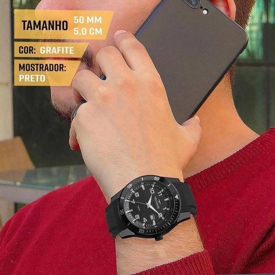 Relógio Technos Masculino Racer Preto 2115MQOS8P