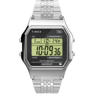 Relógio Timex Digital Vintage T80 Prata TW2V19000