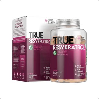 Resveratrol 450mg Antioxidante Vegano 30 Capsulas True Source