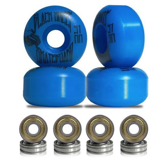 Roda para Skate Black Sheep 51mm Azul Dureza 90a com Rolamentos ABEC-5